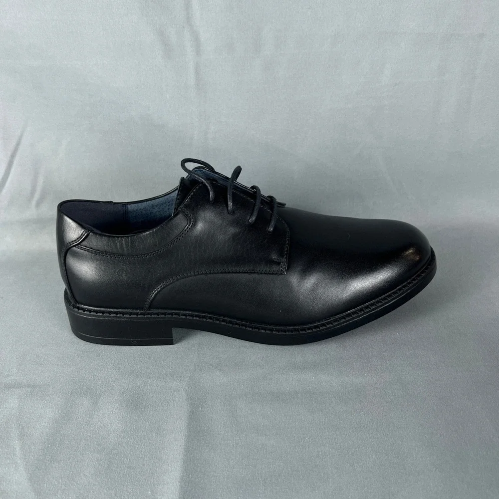Bruno Marc Downing 02 Oxford Dress Shoes Mens 9 Black Faux Leather Round Toe
